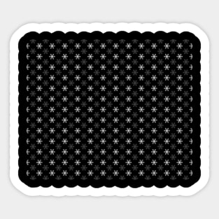 Snowflake Pattern | Black and White | Sticker